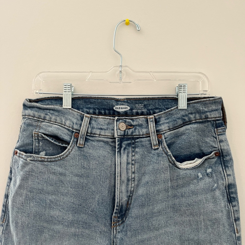 Old Navy Sky-Hi Straight Denim